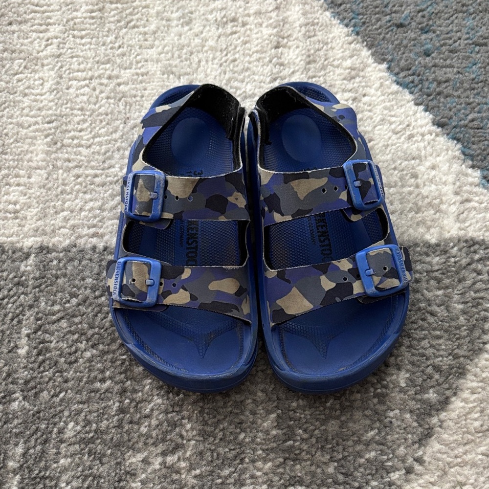 Birkenstock Kids Blue Camo Sandals